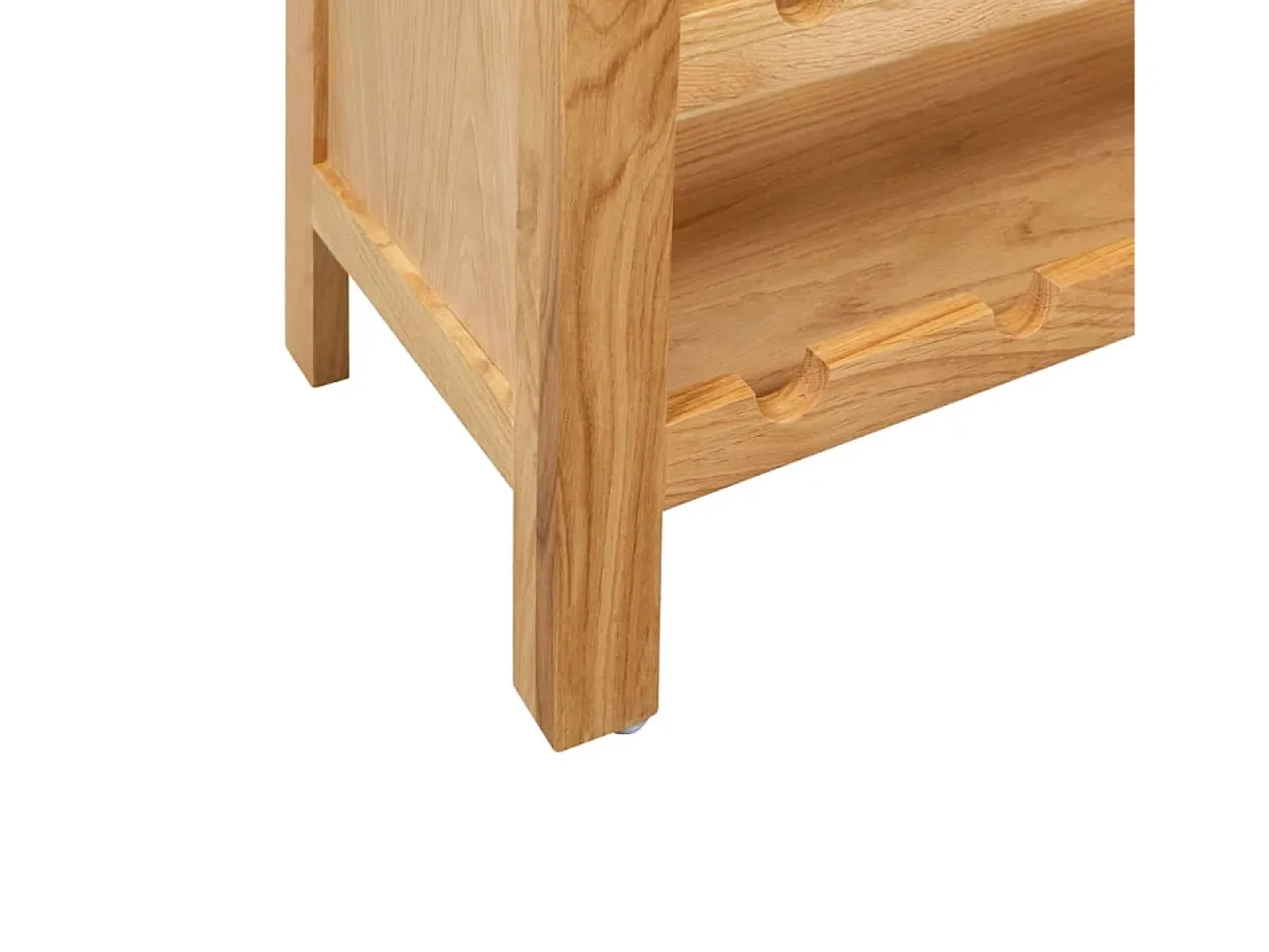 Mueble botellero de madera maciza de roble 72x32x90 cm ES447309