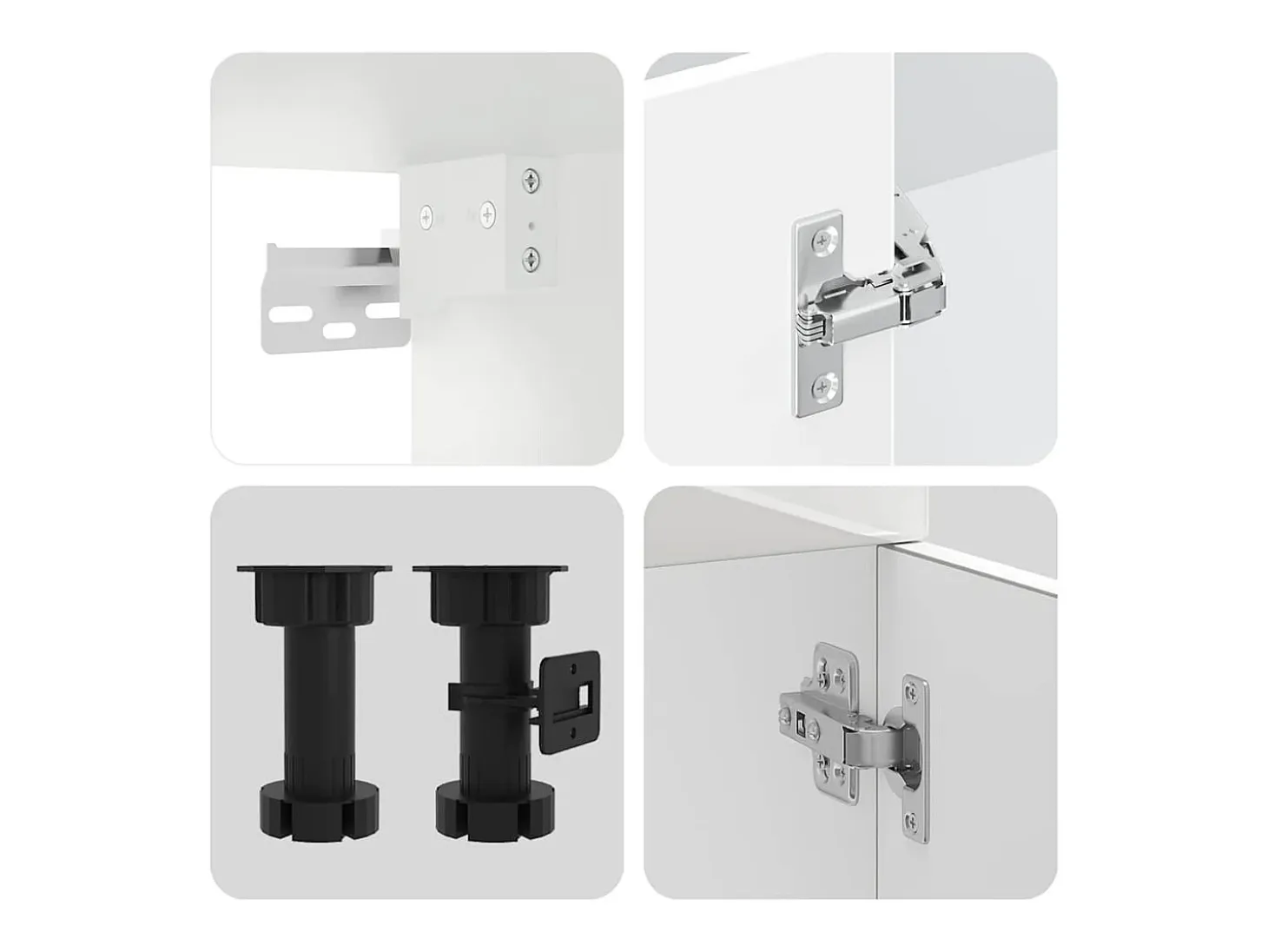 Mueble cocina Kalmar blanco brillo 11 pzas madera contrachapada