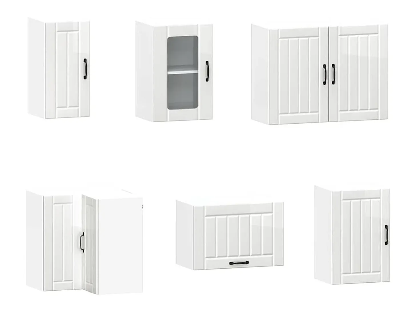 Mueble cocina Kalmar blanco brillo 11 pzas madera contrachapada
