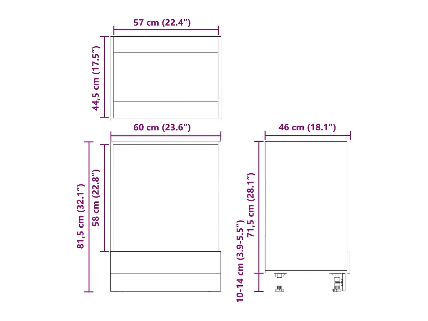 Mueble colgante Madera vieja 60 x 46 x 81,5 cm