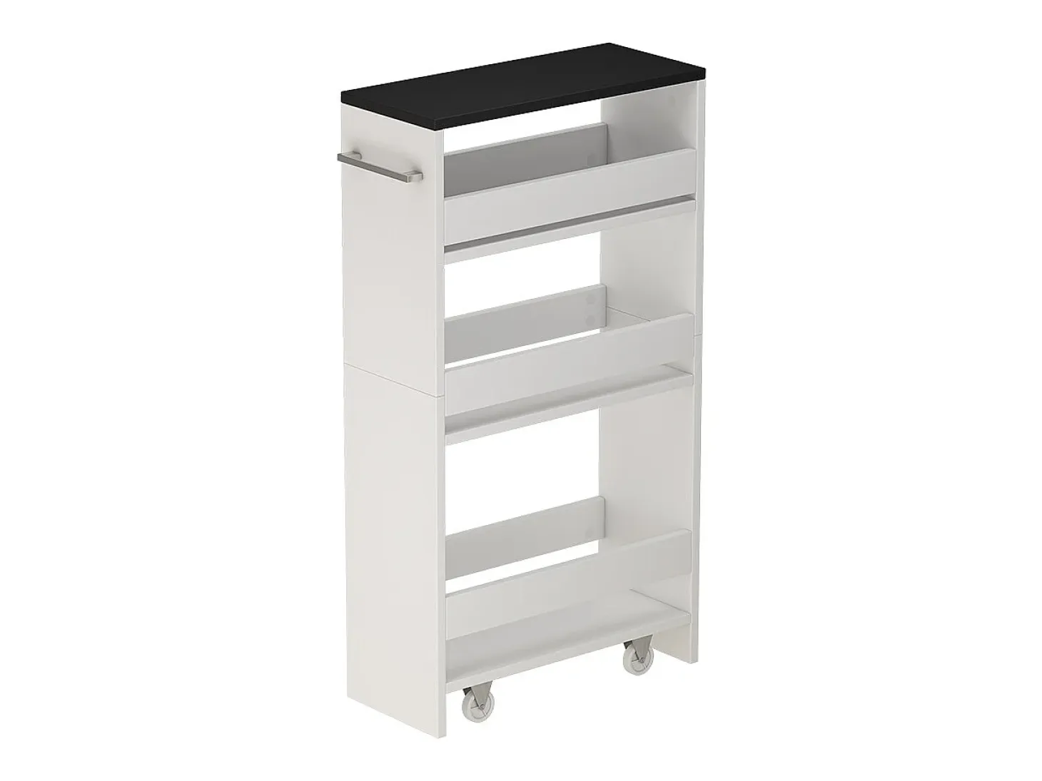 Mueble con ruedas blanco/antracita 20x46x84.4 rivo