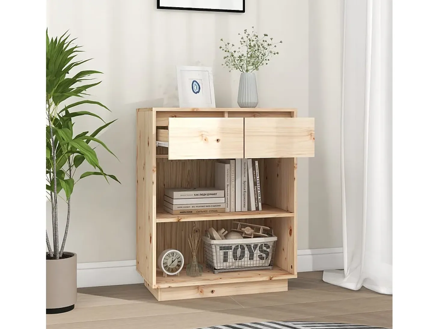 Mueble consola 60x34x75 cm Madera maciza de pino