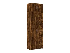 Mueble de almacenaje roble ahumado 70x42,5x225cm madera de ingeniería
