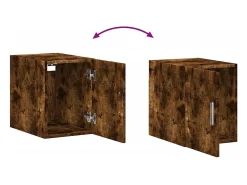Mueble de almacenaje Slim roble ahumado 30x42,5x225 cm