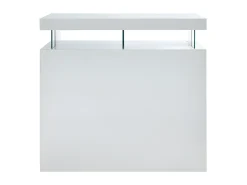 Mueble de bar FABIO - MDF lacado blanco - Leds - 2 huecos