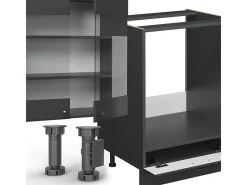 Mueble de cocina antracita-oro landhaus 300x46x81.6 fame-line