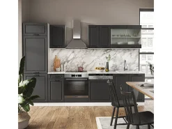 Mueble de cocina antracita casa de campo/blanco 300x60x81.6 r-line