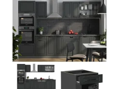 Mueble de cocina antracita casa de campo/antracita 300x46x81.6 r-line