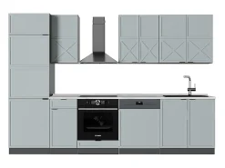 Mueble de cocina azul claro/gris antracita 300x60x81.6 fame-line