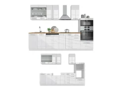 Mueble de cocina blanco alto brillo/blanco 300x46x81.6 fame-line