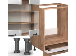 Mueble de cocina blanco casa de campo 300x46x81.6 fame-line