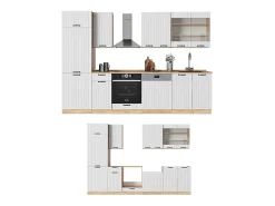 Mueble de cocina blanco casa de campo 300x46x81.6 fame-line