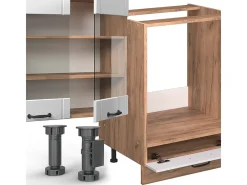 Mueble de cocina blanco casa de campo 355x46x81.6 fame-line