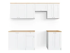 Mueble de cocina blanco 240x60x81.6 bergamo