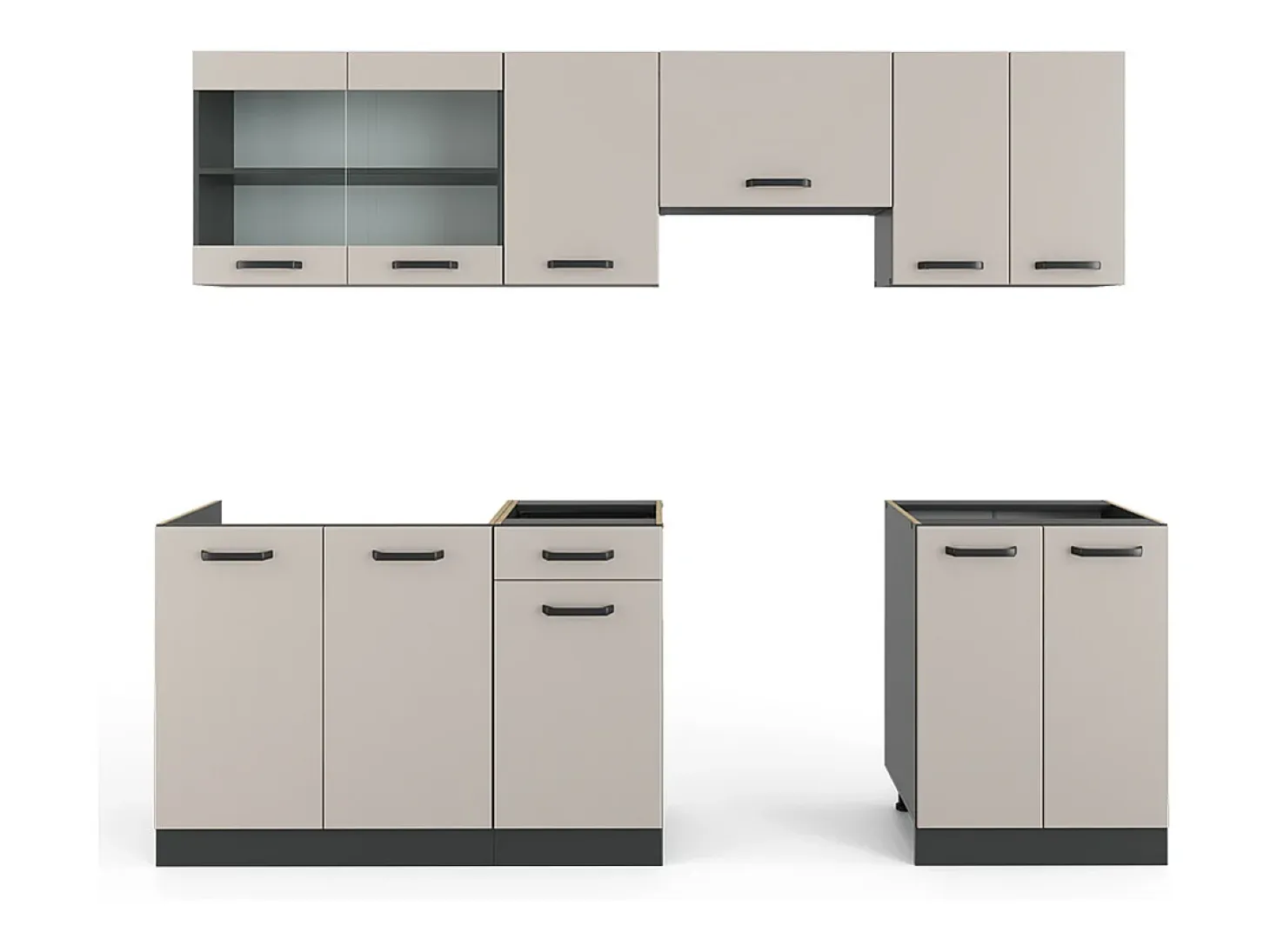 Mueble de cocina cachemira 240x60x81.6 r-line