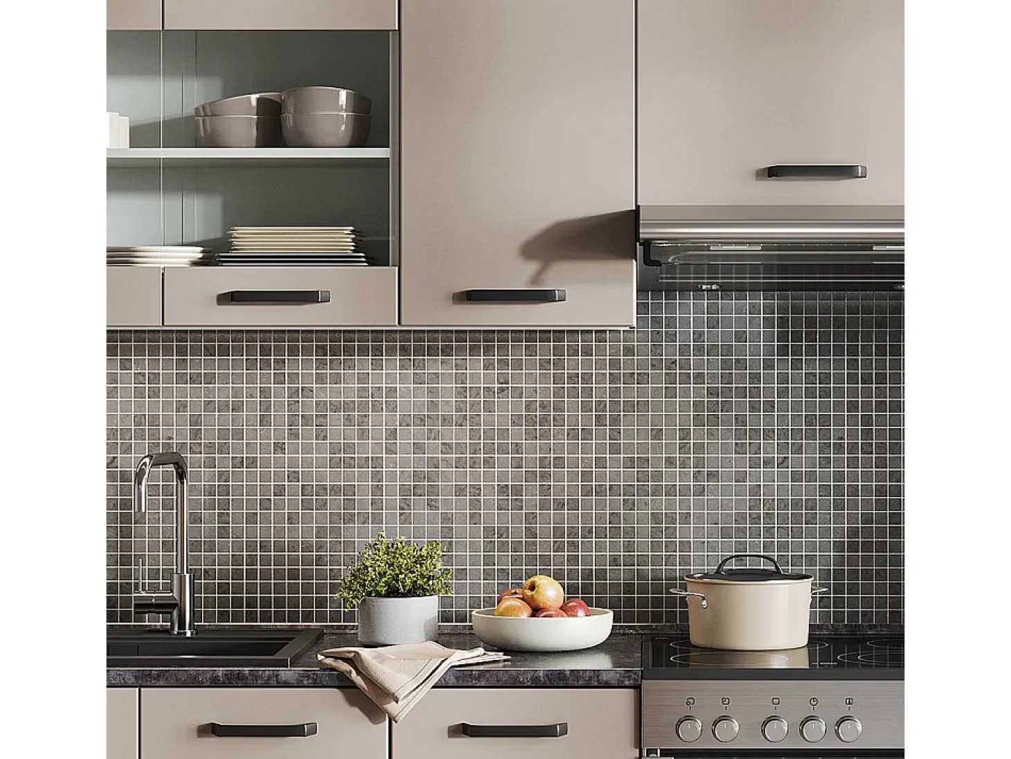 Mueble de cocina cachemira 240x60x81.6 r-line