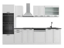 Mueble de cocina casa de campo blanca/blanca 300x46x81.6 r-line