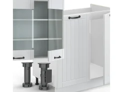 Mueble de cocina casa de campo blanca/blanca 300x60x81.6 fame-line