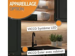 Mueble de cocina casa de campo blanca/blanca 140x60x81.6 r-line