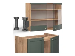 Mueble de cocina green-gold country/gold power roble 235x46x81.6 fame-line