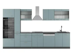 Mueble de cocina gris azulado/antracita 350x46x81.6 r-line