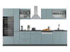 Mueble de cocina gris azulado/antracita 350x46x81.6 r-line