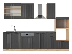 Mueble de cocina gris oscuro 300x46x81.6 fame-line