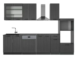 Mueble de cocina gris oscuro 300x46x81.6 fame-line
