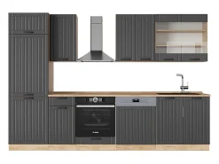 Mueble de cocina gris oscuro 300x60x81.6 fame-line