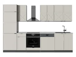 Mueble de cocina gris/beige/antracita 300x60x81.6 fame-line