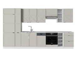 Mueble de cocina gris/beige/blanco 355x60x81.6 fame-line