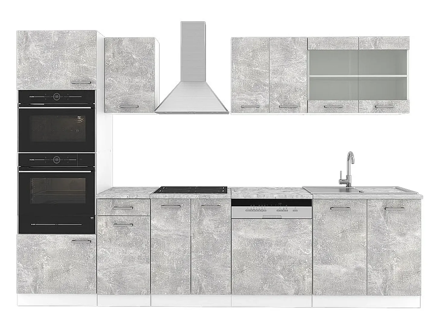 Mueble de cocina hormigón 300x46x81.6 r-line