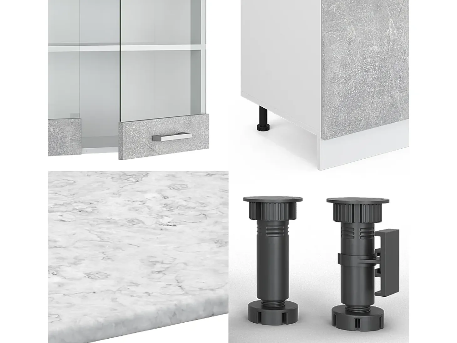 Mueble de cocina hormigón 300x46x81.6 r-line