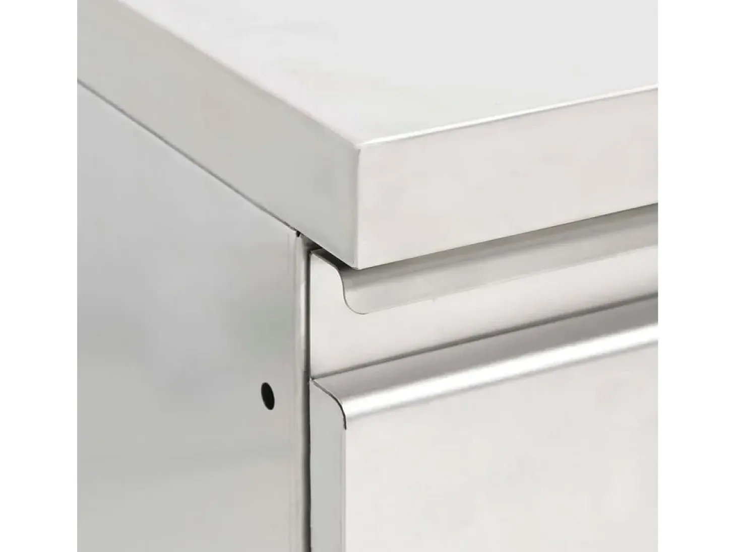 Mueble de cocina industrial de 96 cm con 2 cajones acero inoxidable 02_0000001