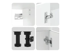 Mueble de cocina Kalmar blanco 14 piezas madera contrachapada