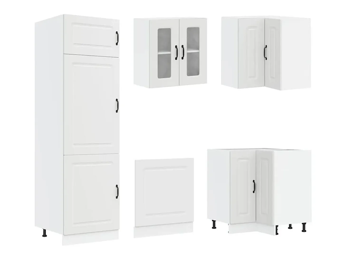 Mueble de cocina Kalmar blanco 14 piezas madera contrachapada
