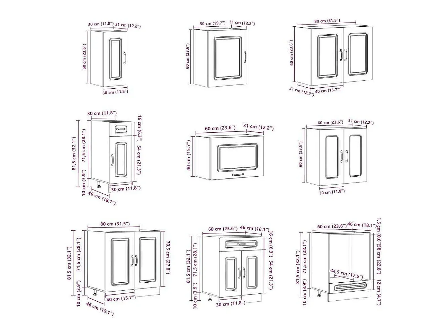 Mueble de cocina Kalmar blanco 14 piezas madera contrachapada