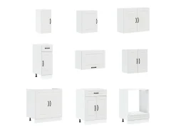 Mueble de cocina Kalmar blanco 14 piezas madera contrachapada