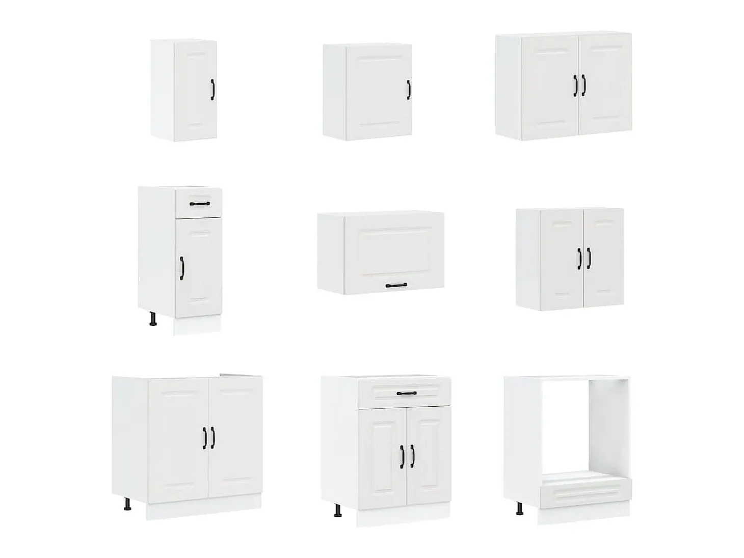 Mueble de cocina Kalmar blanco 14 piezas madera contrachapada
