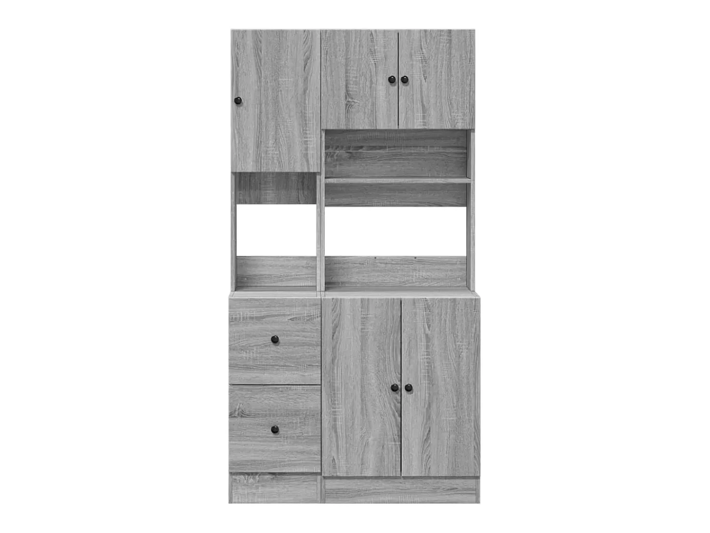 Mueble de cocina madera de ingeniería gris Sonoma 95x50x180 cm