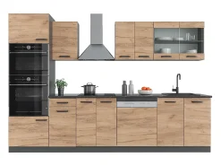 Mueble de cocina oro power roble/antracita 300x46x81.6 r-line