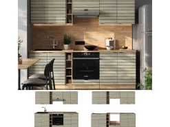 Mueble de cocina panel de roble/roble goldkraft 235x46x81.6 fame-line