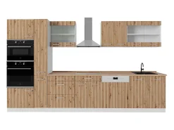 Mueble de cocina roble artesanal/blanco 350x60x81.6 r-line