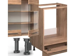 Mueble de cocina roble dorado 300x46x81.6 fame-line
