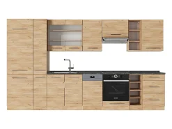 Mueble de cocina roble dorado 355x60x81.6 fame-line