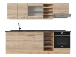 Mueble de cocina roble sonoma/goldkraft 240x60x81.6 r-line