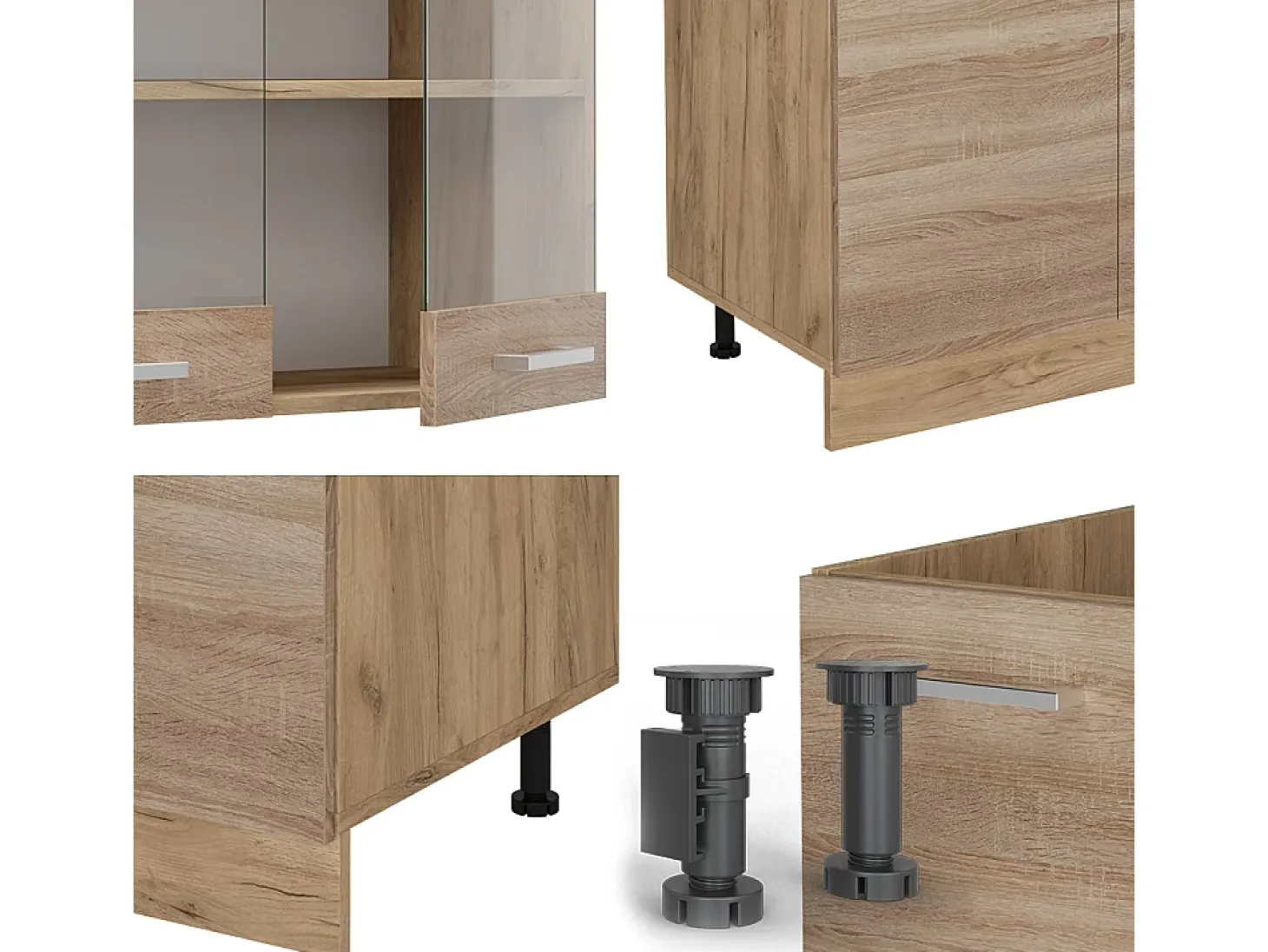 Mueble de cocina roble sonoma/goldkraft 300x60x81.6 r-line