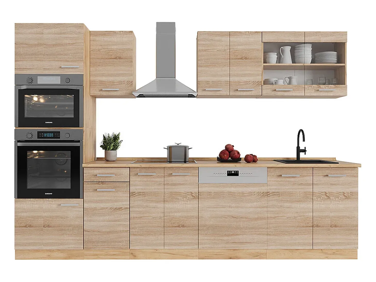 Mueble de cocina roble sonoma/goldkraft 300x60x81.6 r-line