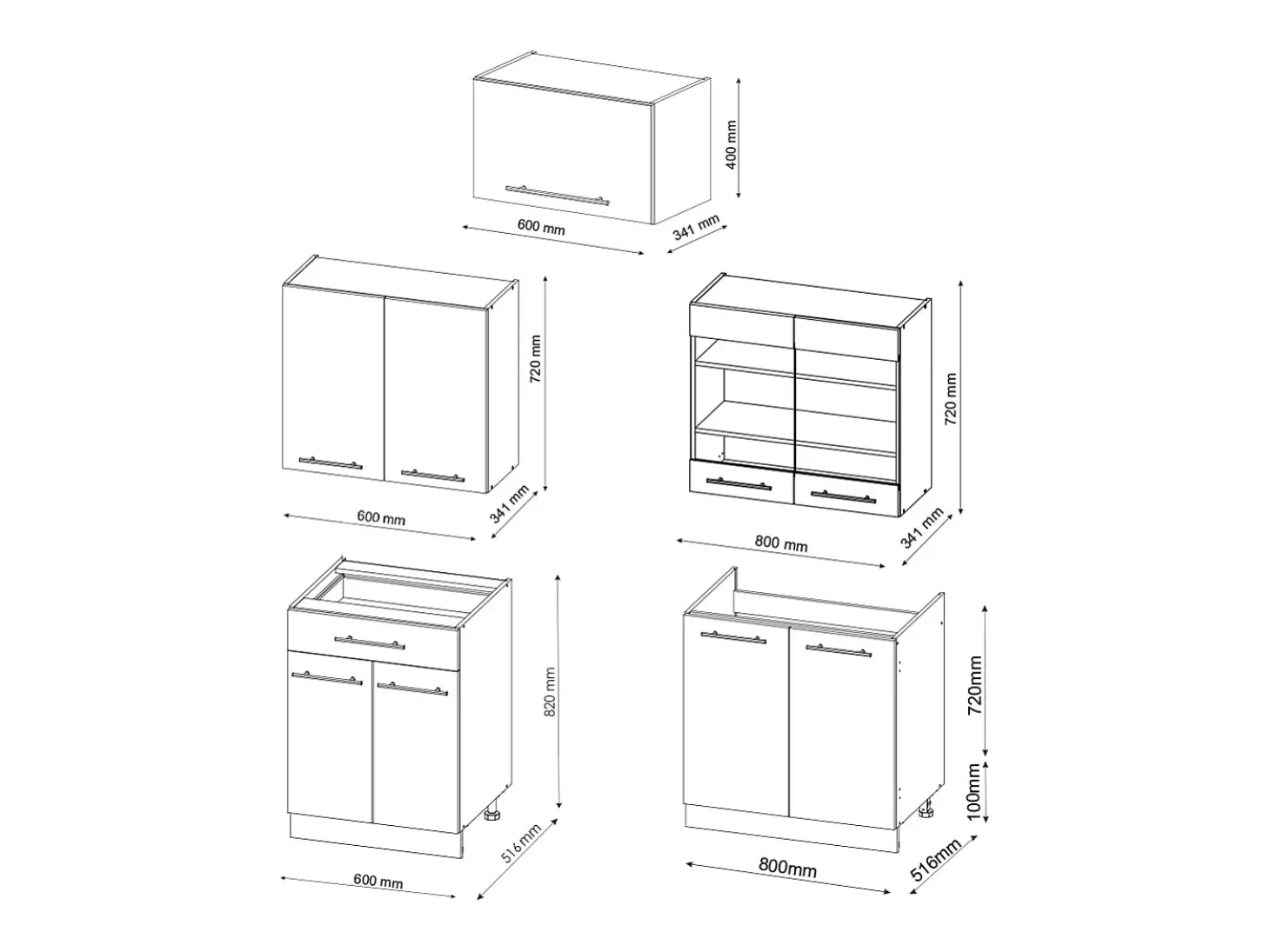 Mueble de cocina rojo burdeos alto brillo 200x46x81.6 fame-line