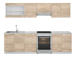 Mueble de cocina sonoma 240x60x81.6 raul